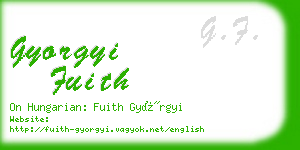 gyorgyi fuith business card